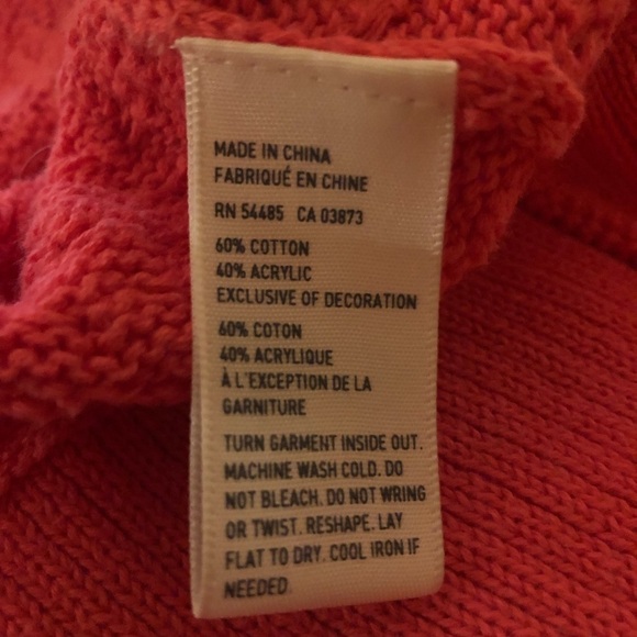 American Eagle Neon Pink Open Knit Wide Neck Raglan Sleeve Sweater Size Small - Picture 6 of 7